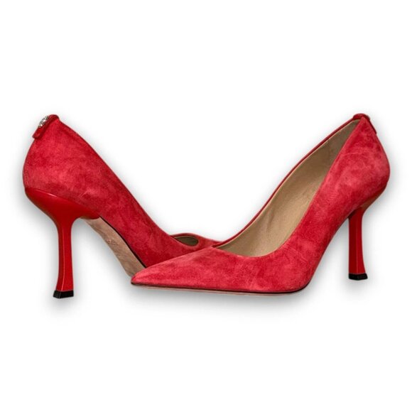 BOSS Vivian Pump 90 Women's Red Suede Stiletto Heels US 7 (UK 5 EU 37) MSRP $299 - Picture 4 of 4